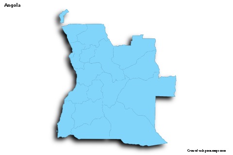Sample Maps for Angola (blue,outline,shadowy)