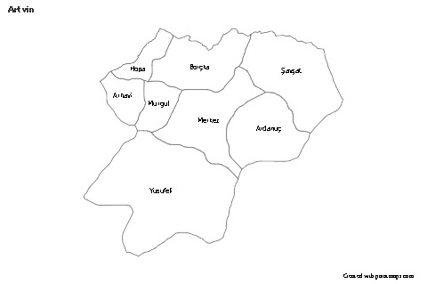 Contoh Peta untuk Artvin (hitam-putih)