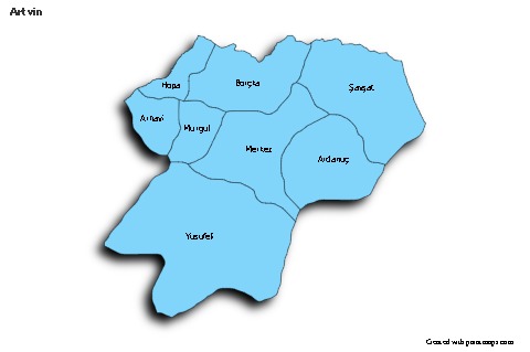 Contoh Peta untuk Artvin (biru,bayangan)