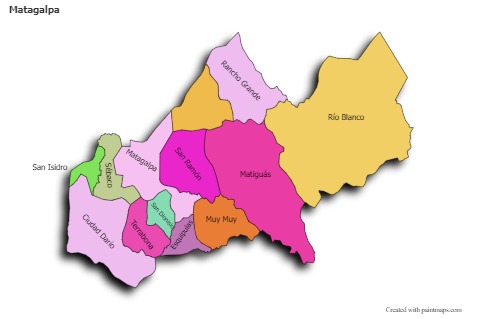 Sample Maps for Matagalpa (colored,shadowy)
