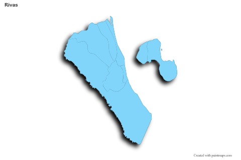 Contoh Peta untuk Rivas (biru,garis luar,bayangan)