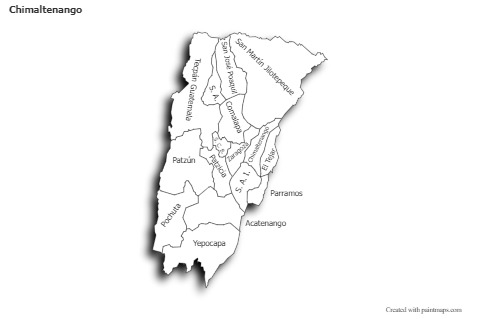 Sample Maps for Chimaltenango (black-white,shadowy)