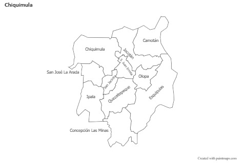 Contoh Peta untuk Chiquimula (hitam-putih)