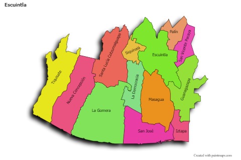 Sample Maps for Escuintla (colored,shadowy)