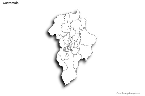 Sample Maps for Guatemala (black-white,shadowy)
