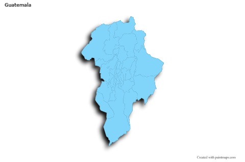 Sample Maps for Guatemala (blue,outline,shadowy)