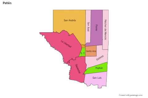 Sample Maps for Petén (colored)