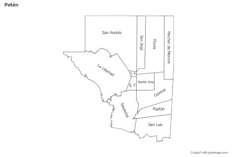 Sample Maps for Petén (black-white)