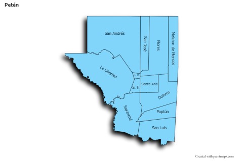 Sample Maps for Petén (blue,shadowy)