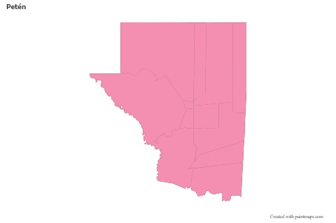 Sample Maps for Petén (pink,outline)
