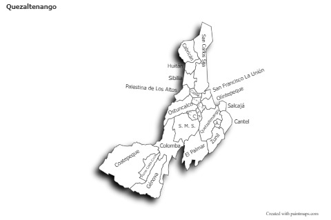 Sample Maps for Quezaltenango (black-white,shadowy)