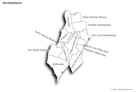 Sample Maps for Sacatepéquez (black-white,shadowy)