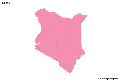 Sample Maps for Kenya (pink,outline)