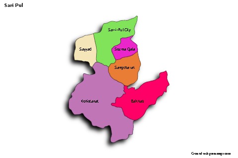 Sample Maps for Sari Pul (colored,shadowy)