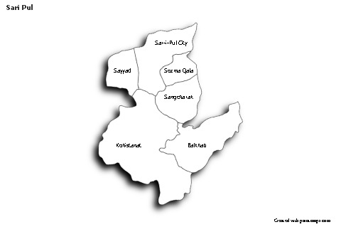 Sample Maps for Sari Pul (black-white,shadowy)