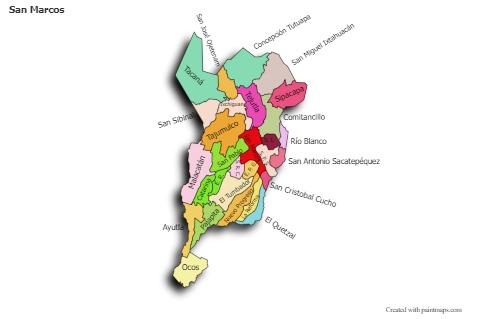 Contoh Peta untuk San Marcos (berwarna,bayangan)