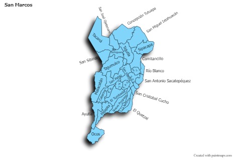 Contoh Peta untuk San Marcos (biru,bayangan)