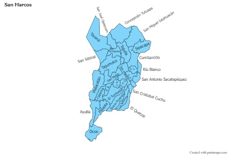 Contoh Peta untuk San Marcos (biru)