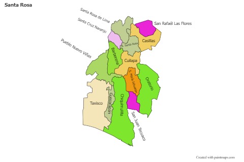 Mapas de muestra para Santa Rosa (coloreado)
