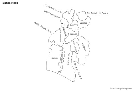 Mapas de muestra para Santa Rosa (blanco-negro)