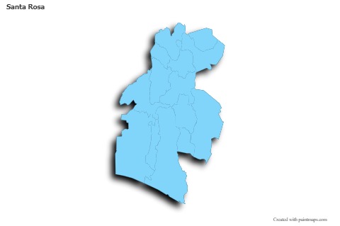 Mapas de muestra para Santa Rosa (azul,contorno,sombrío)