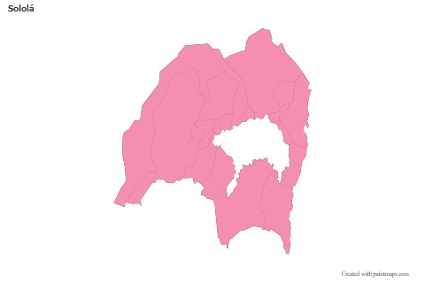 Exemplos de mapas para Sololá (rosa,contorno)