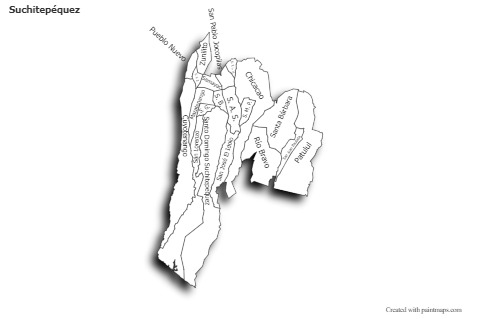 Sample Maps for Suchitepéquez (black-white,shadowy)