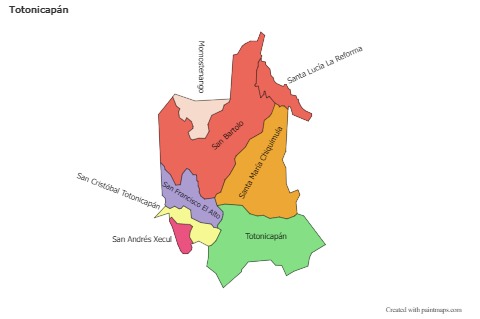 Contoh Peta untuk Totonicapán (berwarna)