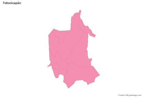 Contoh Peta untuk Totonicapán (merah jambu,garis besar)