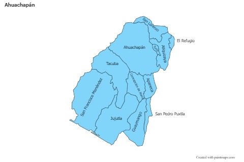 Contoh Peta untuk Ahuachapán (biru)