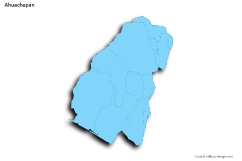 Contoh Peta untuk Ahuachapán (biru,garis luar,bayangan)