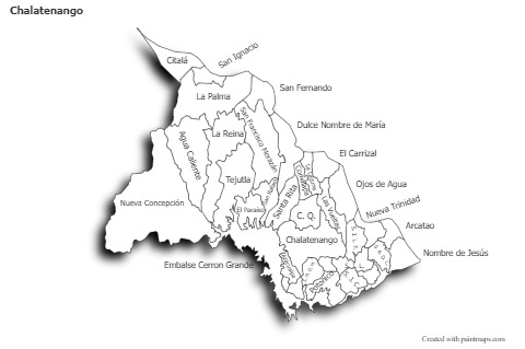 Sample Maps for Chalatenango (black-white,shadowy)