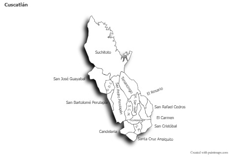 Sample Maps for Cuscatlán (black-white,shadowy)