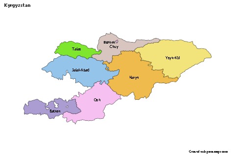 Sample Maps for Kyrgyzstan (colored)