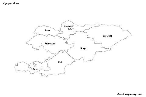 Sample Maps for Kyrgyzstan (black-white)