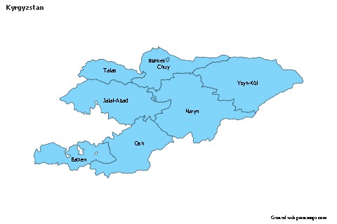 Sample Maps for Kyrgyzstan (blue)