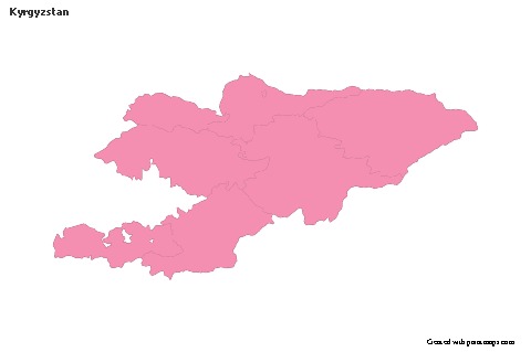Sample Maps for Kyrgyzstan (pink,outline)