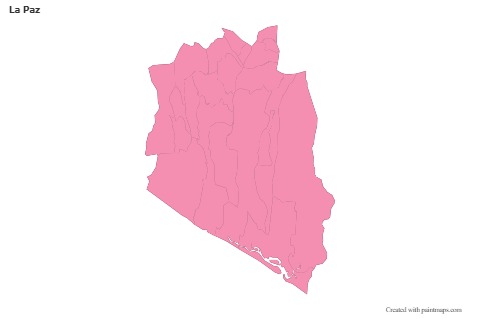 La Paz için Örnek Haritalar (pembe,anahat)