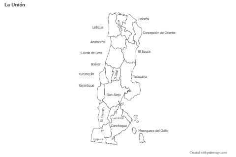 Mapas de muestra para La Unión (blanco-negro)