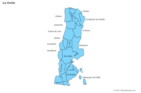 Mapas de muestra para La Unión (azul)