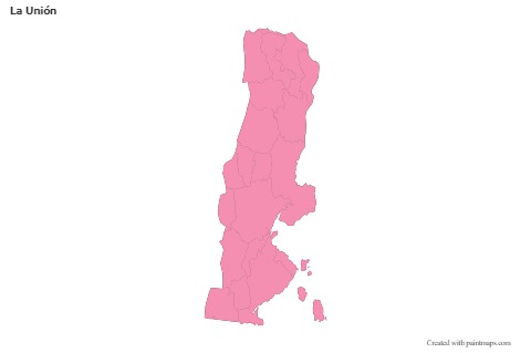 Mapas de muestra para La Unión (rosa,contorno)