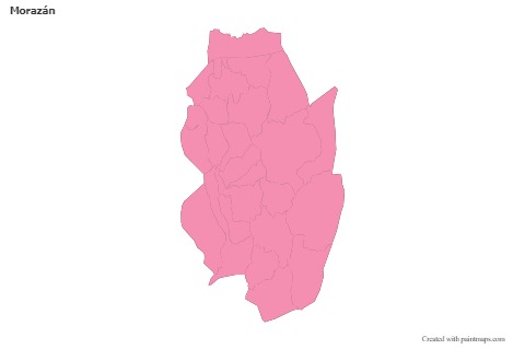 Sample Maps for Morazán (pink,outline)