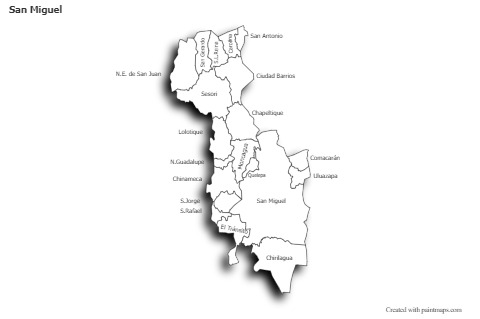 Sample Maps for San Miguel (black-white,shadowy)