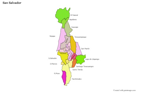 Contoh Peta untuk San Salvador (berwarna)