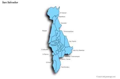 Contoh Peta untuk San Salvador (biru,bayangan)