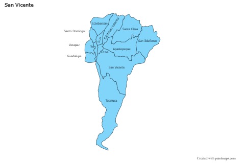 Contoh Peta untuk San Vicente (biru)