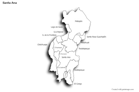 Sample Maps for Santa Ana (black-white,shadowy)