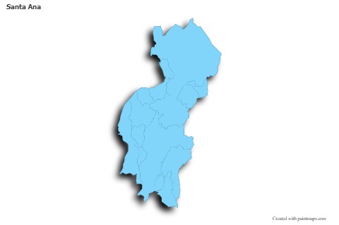Sample Maps for Santa Ana (blue,outline,shadowy)