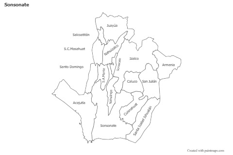 Mapas de muestra para Sonsonate (blanco-negro)