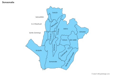 Mapas de muestra para Sonsonate (azul)